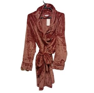 Maison & Jardin Luxury Jacquard Robe Plush w/ Tie One size fits most Fuzzy Soft
